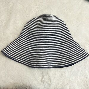 J.Crew Women's Blue and Cream Hat